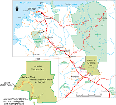 Map of Jutbula Trail from Katherine Australia | Credits NTTC