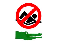 Crocodile warning information       |  Graphics by NT Tourism �