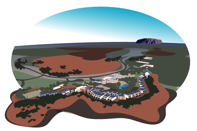 Ayers Rock Resort at Yulara | Northern Territory Australia       |  Graphics by Goholi Team ©