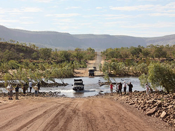 4wd camper crossing the Bungle Bungles Creek always time for a selfie | Credits MBrouwer 