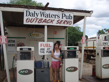   Diane from Singapore was on a tour booked by us here at Daly Waters Fuel Stop