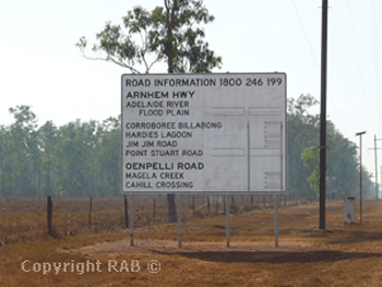 Arnhem Highway north entrance into Kakadu National Park |  Credits RAB