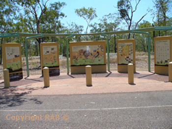 Information Stands at Kakadu entrance walls on the Arnhem Highway entrance into Kakadu National Park | Credits RAB