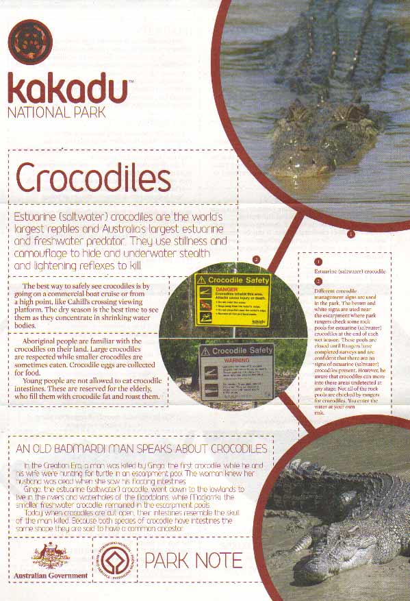 crocodile warning information