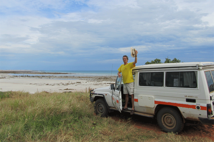 Rob Speld just about to drop his 4wd camper off in Broome after a 3 weeks trip booked by us at Australia4wdrentals