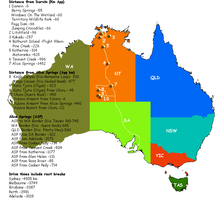 Map of Australia | Road trips | Graphic RBerude ©